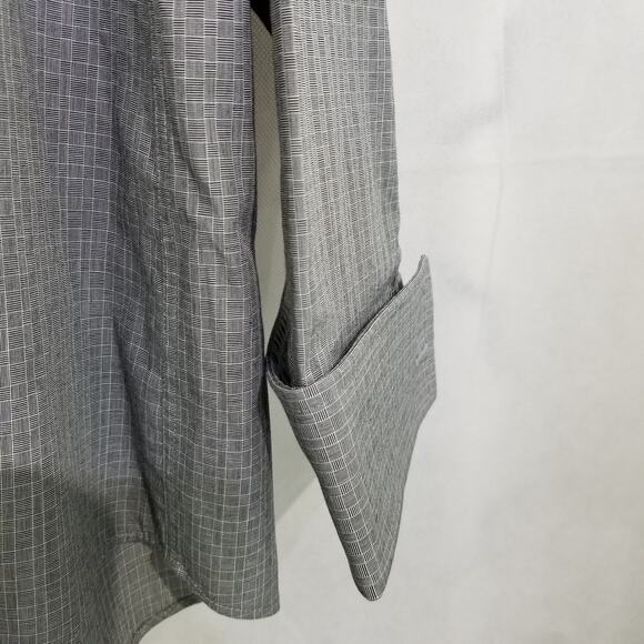 Donald J Trump French Cuff Mens Dress Shirt Gray 16 34/35 Regular Fit - Picture 6 of 12